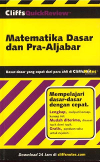 CliffsQuickReview : Matematika Dasar dan Pra-aljabar